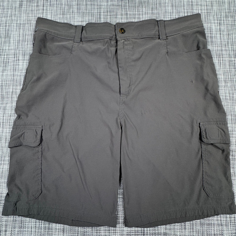 Orvis Mens Cargo Shorts 40 Gray Stretch Nylon Lightweight Outdoor Hiking Pockets